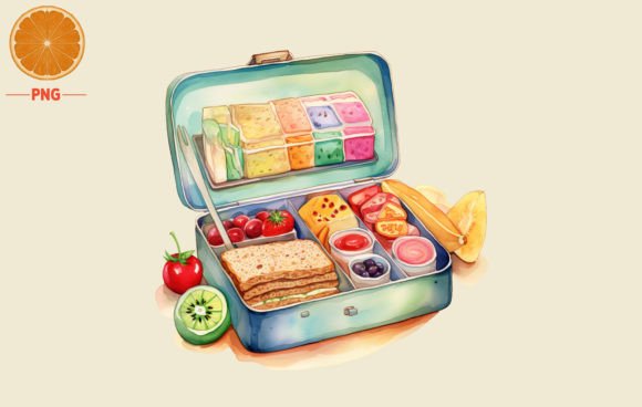 Back to School Tiffin Box Watercolor Cli Review