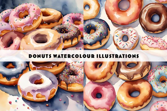 Donuts Watercolour Duo Illustrations Review