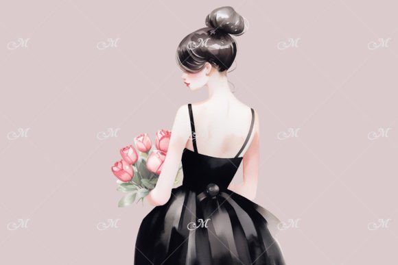 Fashion Girl Watercolor Illustration for Brand Illustrations