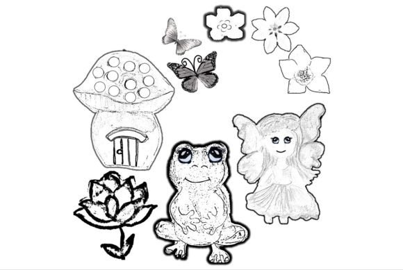 Garden Fairies Watercolour Clipart Illustrations