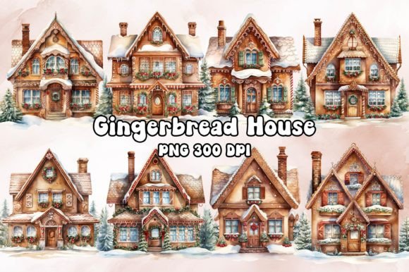 Gingerbread House Watercolor Illustrations Review