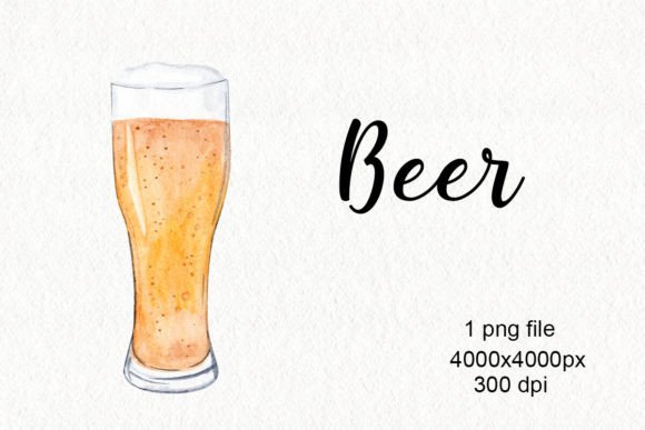 Watercolor Beer Glass PNG: Editorial Illustrations Review