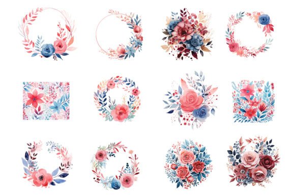 Watercolor Vector Floral Bundle: Illustrations for Sellers