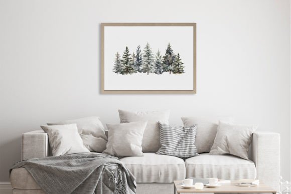 Watercolor Winter Tree Print: Editorial Illustrations