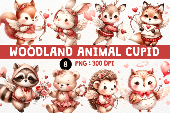 Watercolor Woodland Animal Cupid Clipart Review